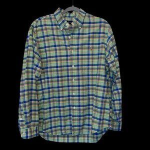 Polo Ralph Lauren Men’s L Oxford Button Front L/S Green Plaid Shirt